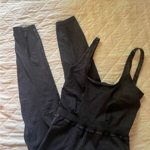 FP Movement Black Jumpsuit with Adjustable Straps